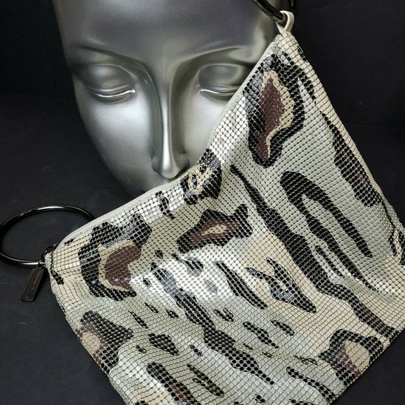 Whiting Davis Mesh Bracelet Bag Pattern Python - Picture 2 of 7